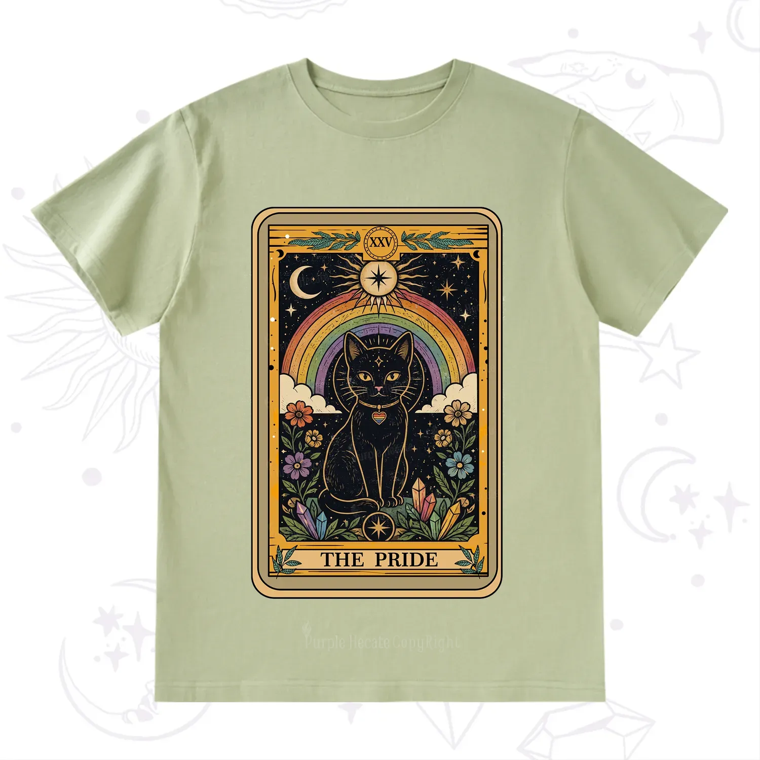 Purplehecate The Pride Black Cat Tarot T-Shirt