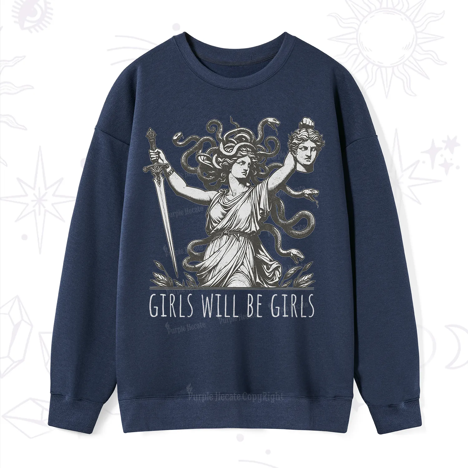 Purplehecate Girls Will Be Girls Medusa Sweatshirt