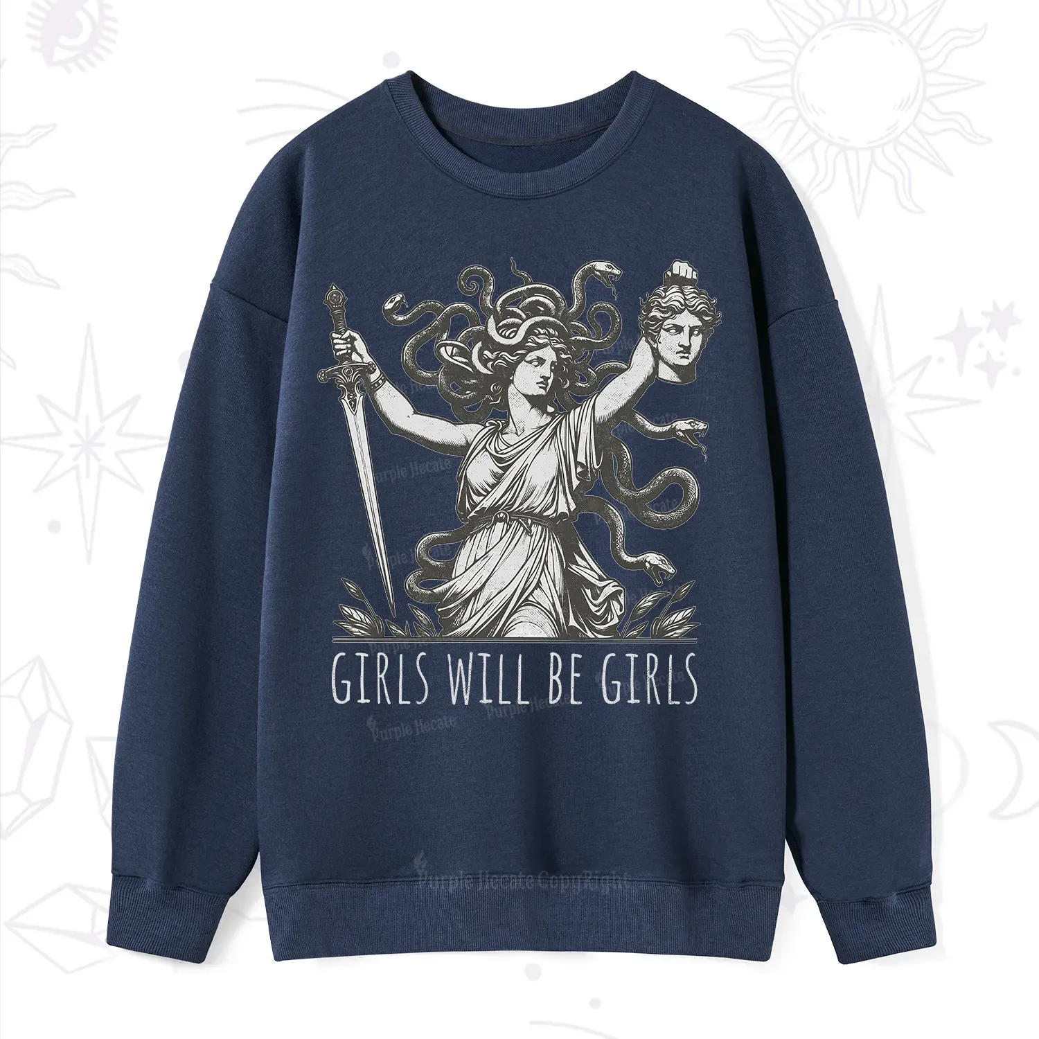 Purplehecate Girls Will Be Girls Medusa Sweatshirt