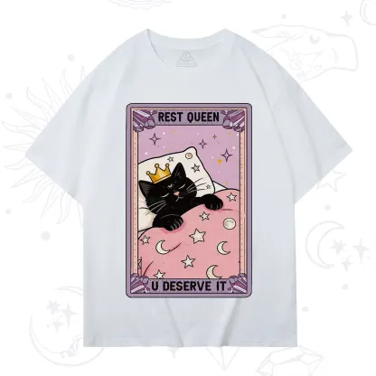 Purplehecate The Rest Queen Cat Tarot T-Shirt