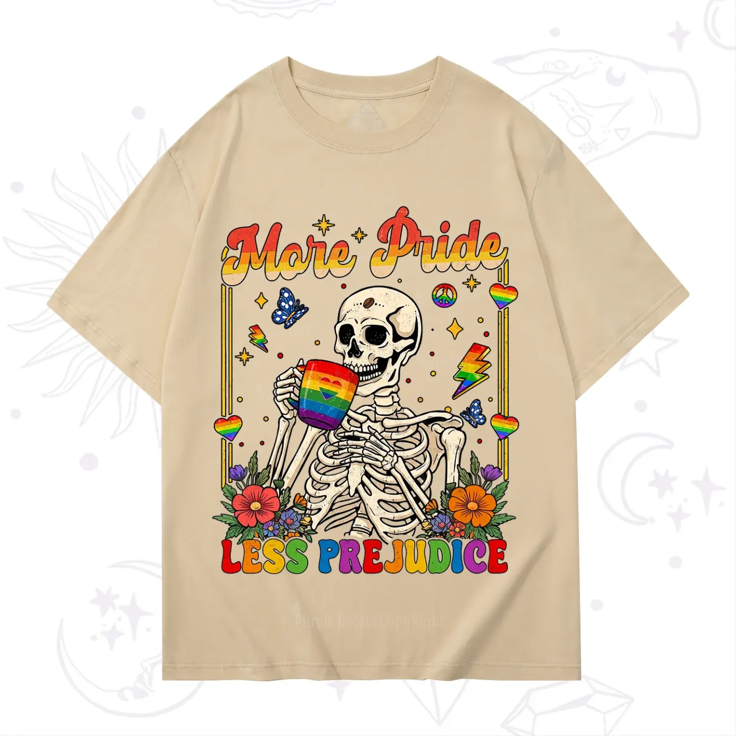 Purplehecate More Pride Less Prejudice Skeleton T-Shirt