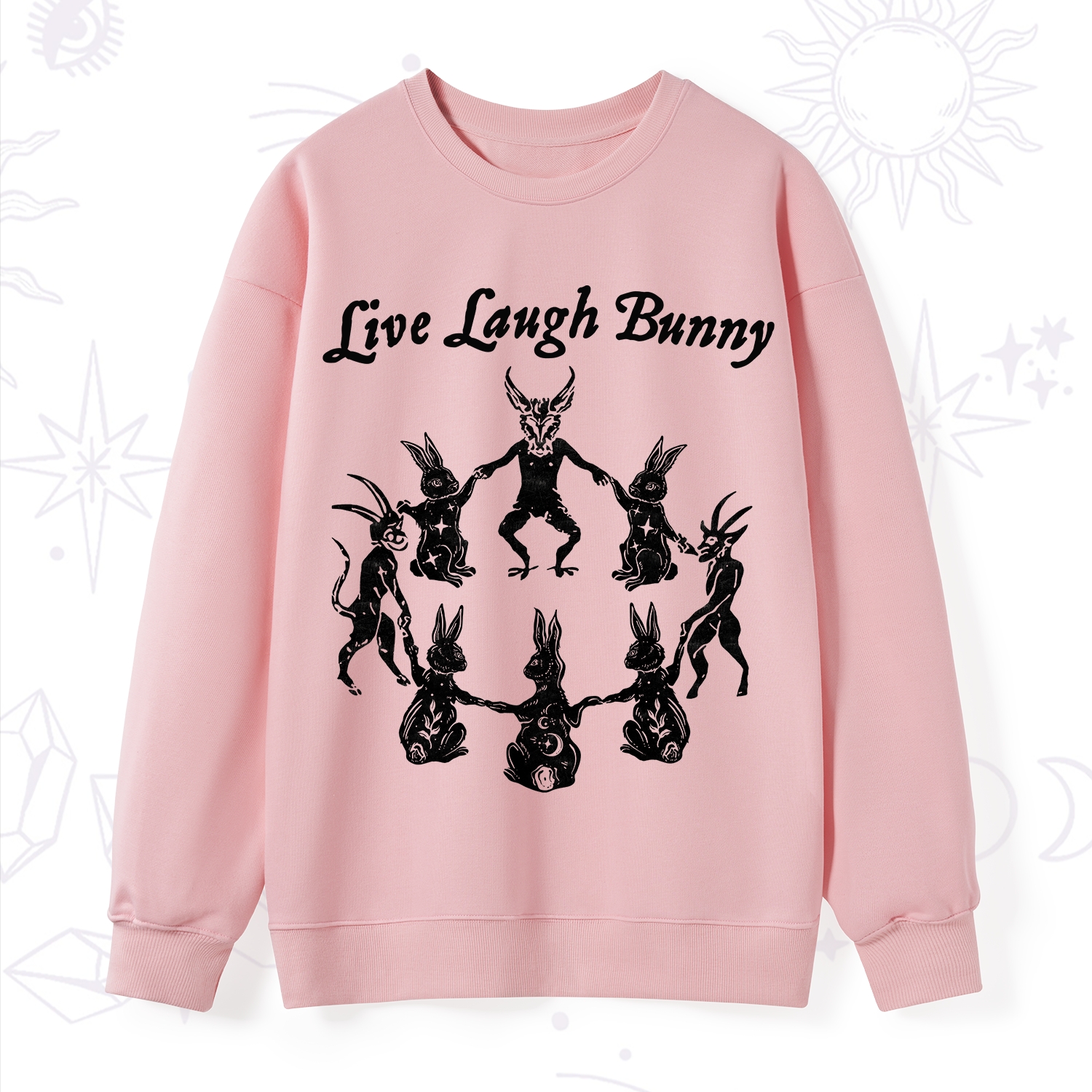 Purplehecate Live Laugh Bunny Sweatshirt