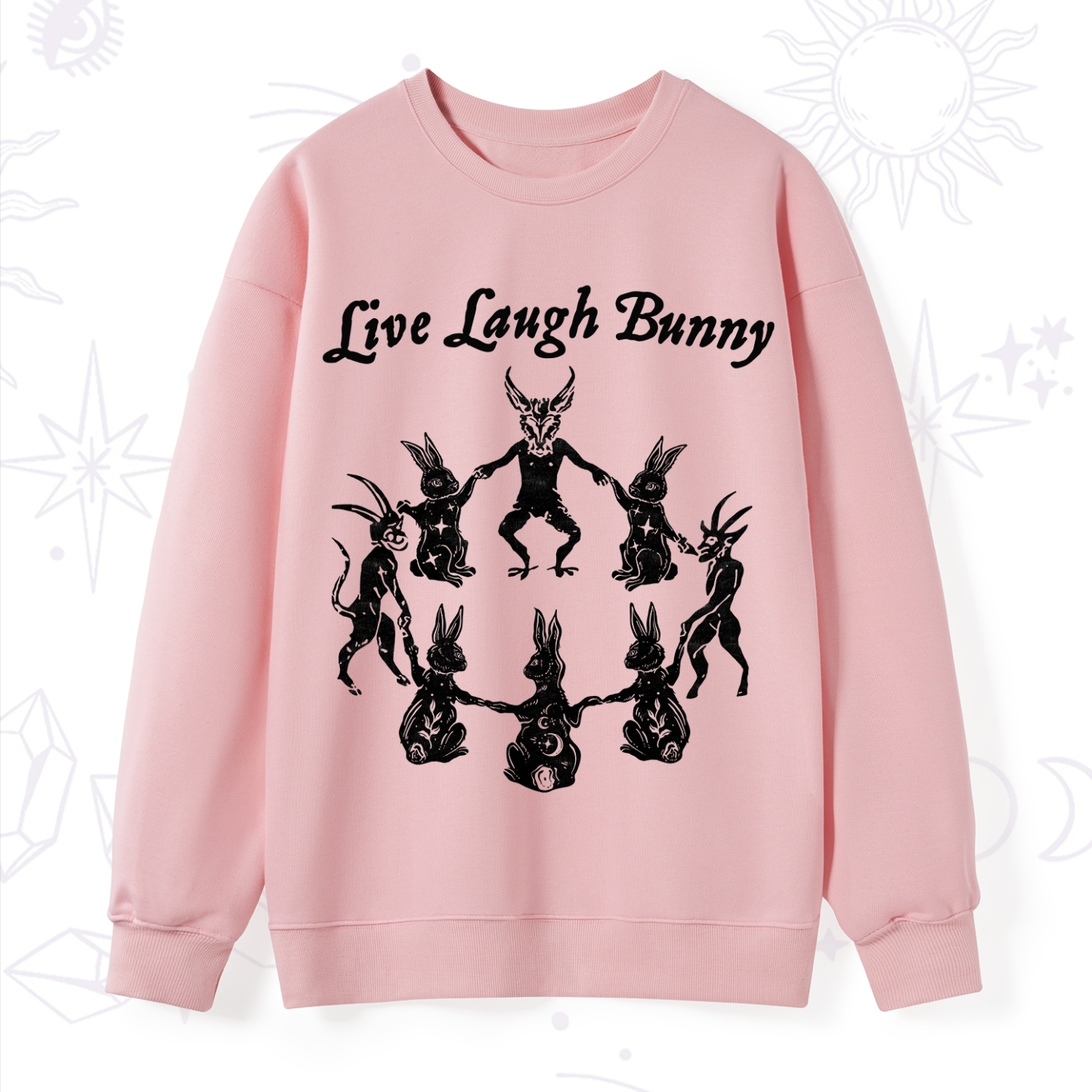 Purplehecate Live Laugh Bunny Sweatshirt