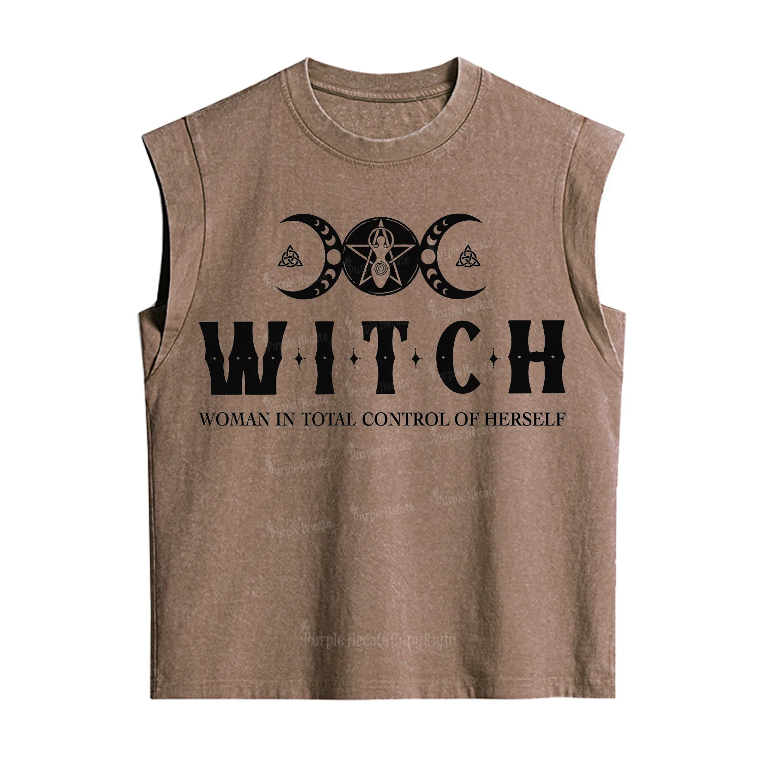 Purplehecate Hecate Woman in Total Control of Herself  Vintage Washed Tank