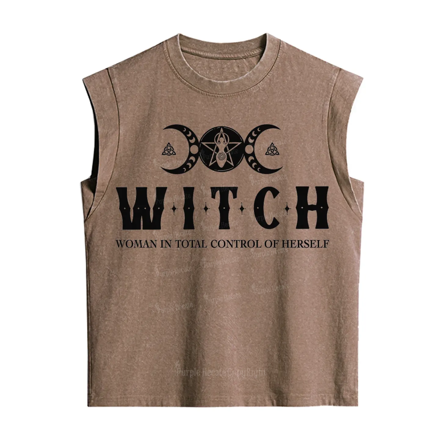 Purplehecate Hecate Woman in Total Control of Herself  Vintage Washed Tank
