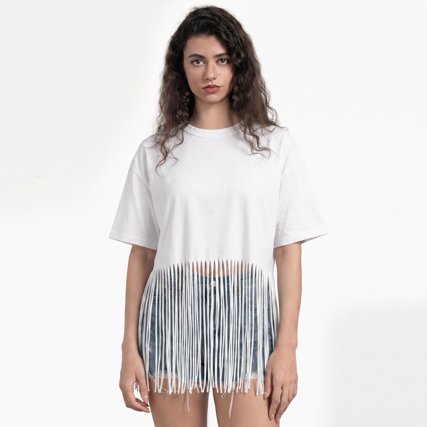 Purplehecate Fringe Hem T-Shirt