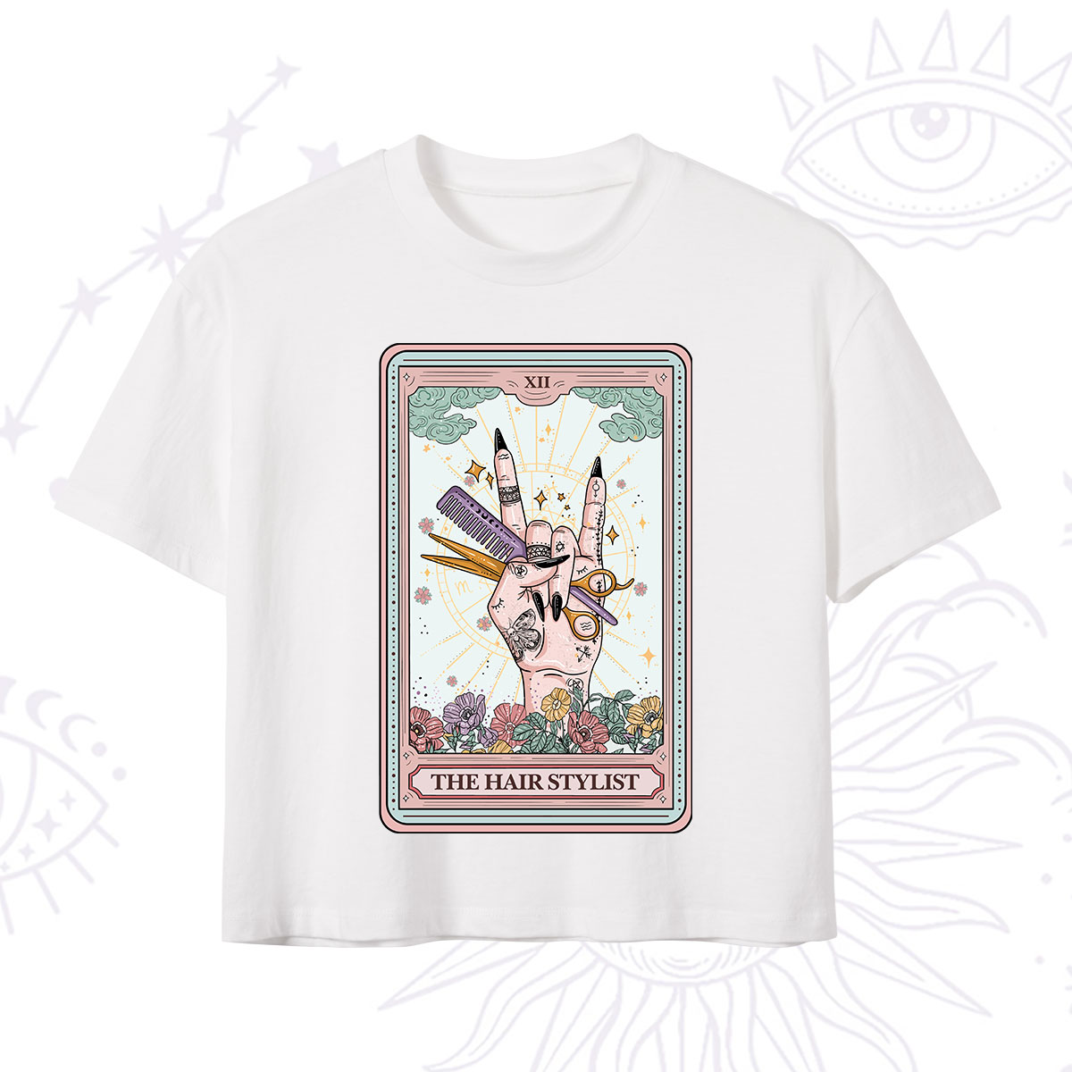 Purplehecate The Hair Stylist Tarot Crop T-Shirt
