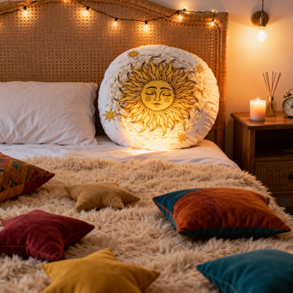 Purplehecate Celestial Sun Pillow