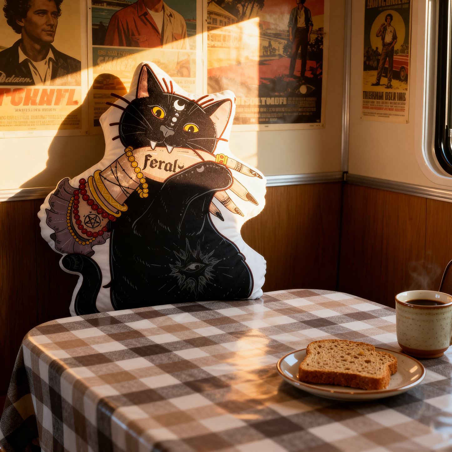 Purplehecate Feral Cat Pillow