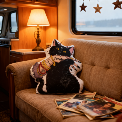 Purplehecate Feral Cat Pillow