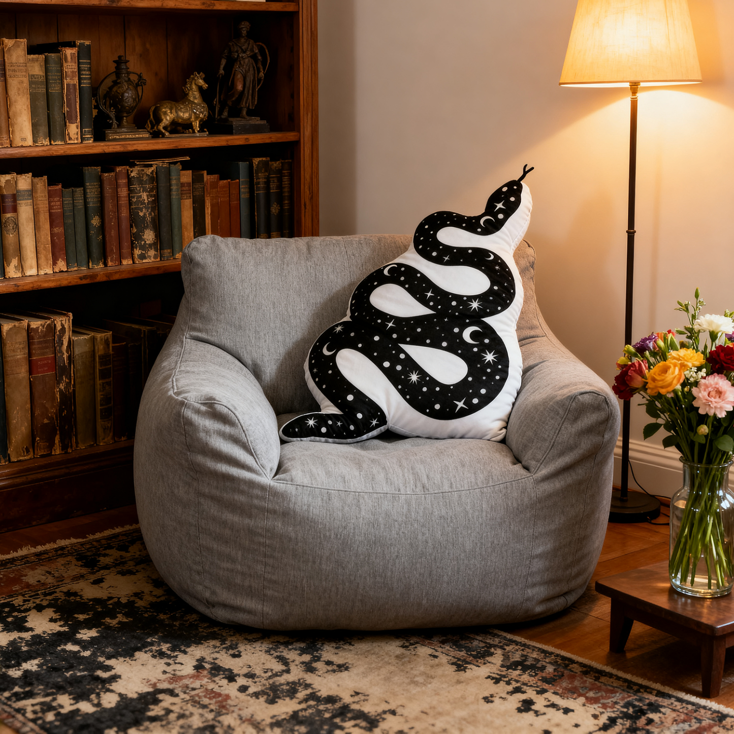 Purplehecate Snake And Moon Phase Comfort Pillow