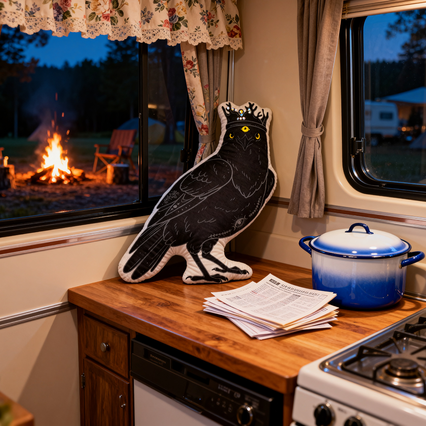 Purplehecate The Crow Pillow