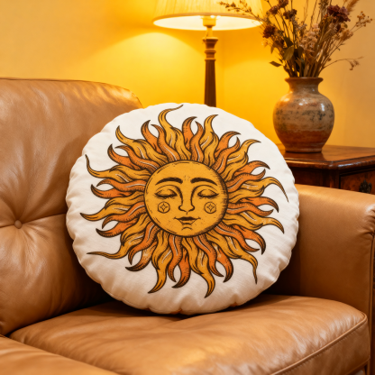Purplehecate Celestial Sun Christmas Pillow