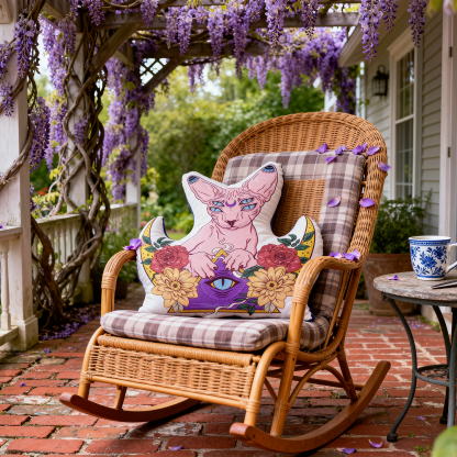 Purplehecate Moon Phase Cat Pillow