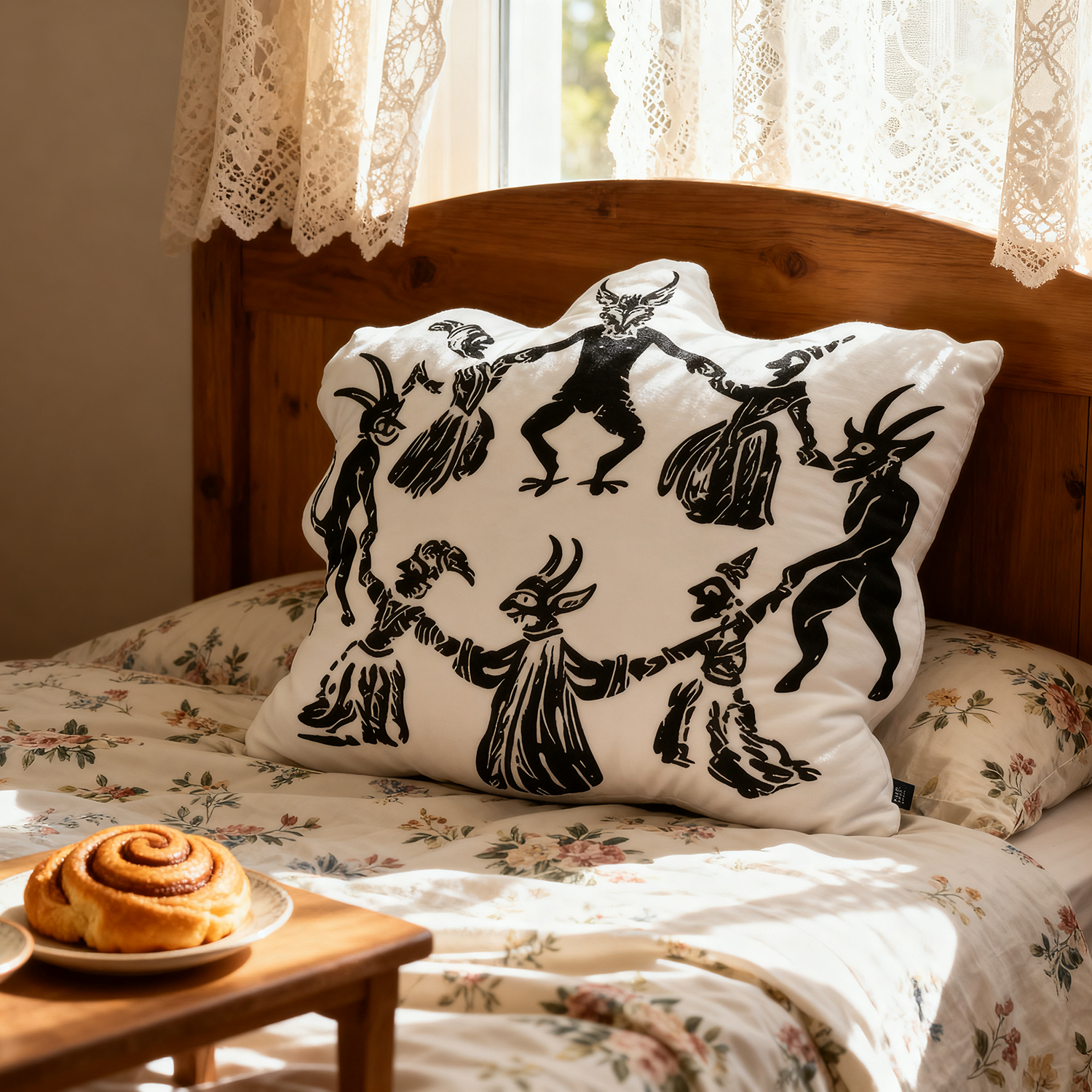 Purplehecate Live Laugh Lucifer Pillow