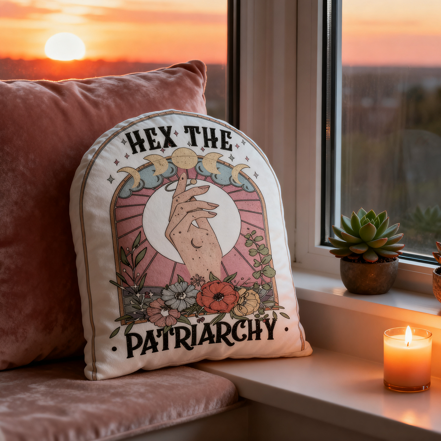 Purplehecate Hex The Patriarchy Pillow