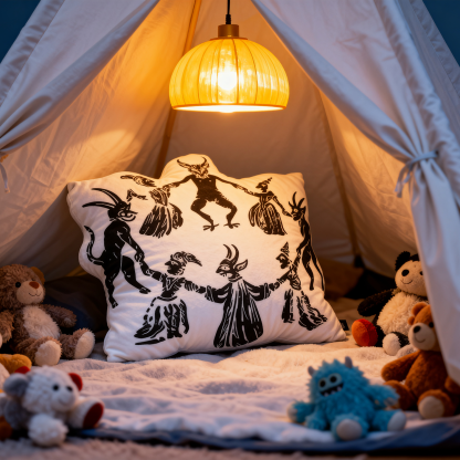 Purplehecate Live Laugh Lucifer Pillow