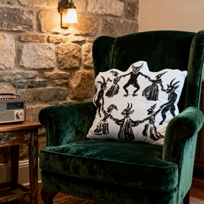 Purplehecate Live Laugh Lucifer Pillow