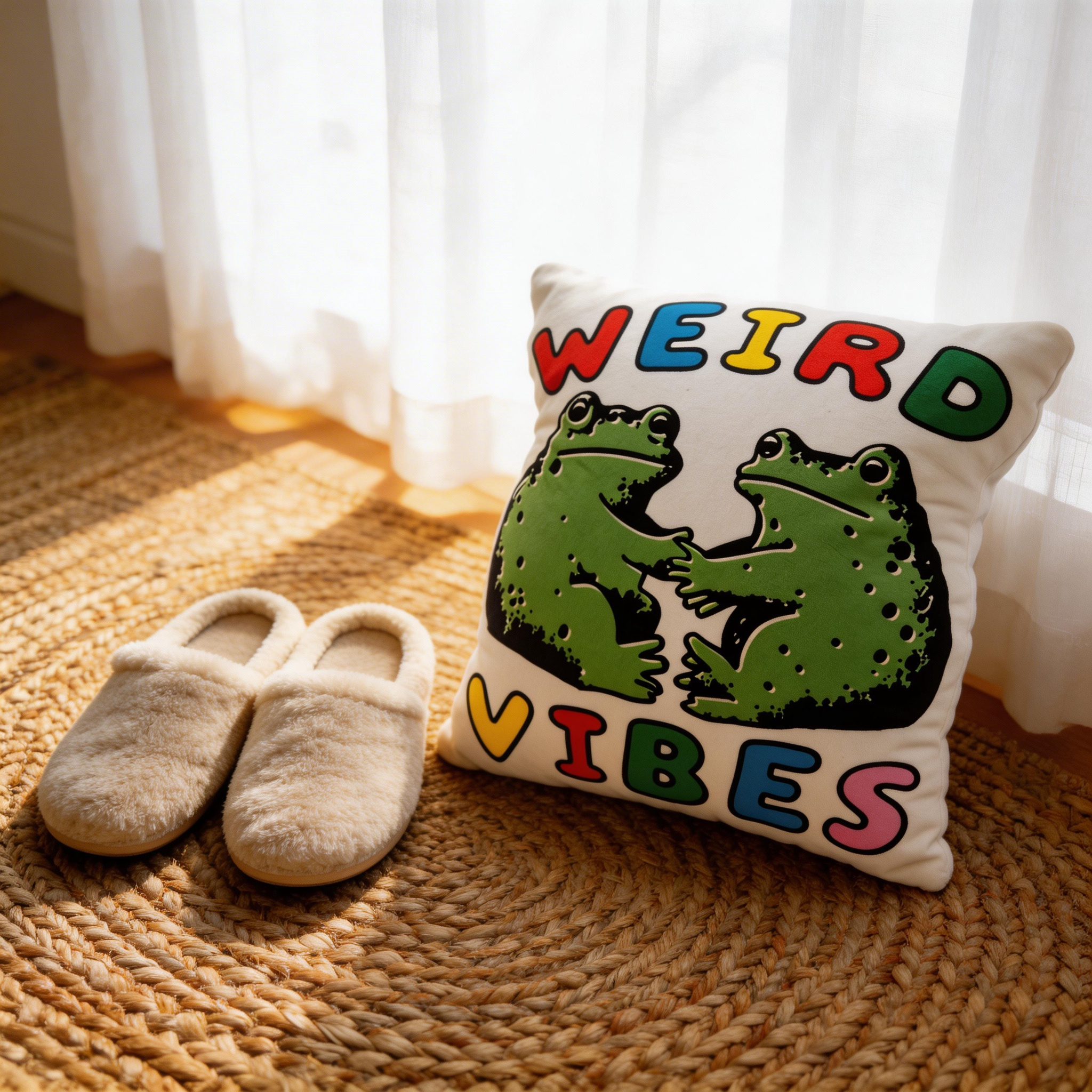 Purplehecate Weird Frog Vibes Pillow