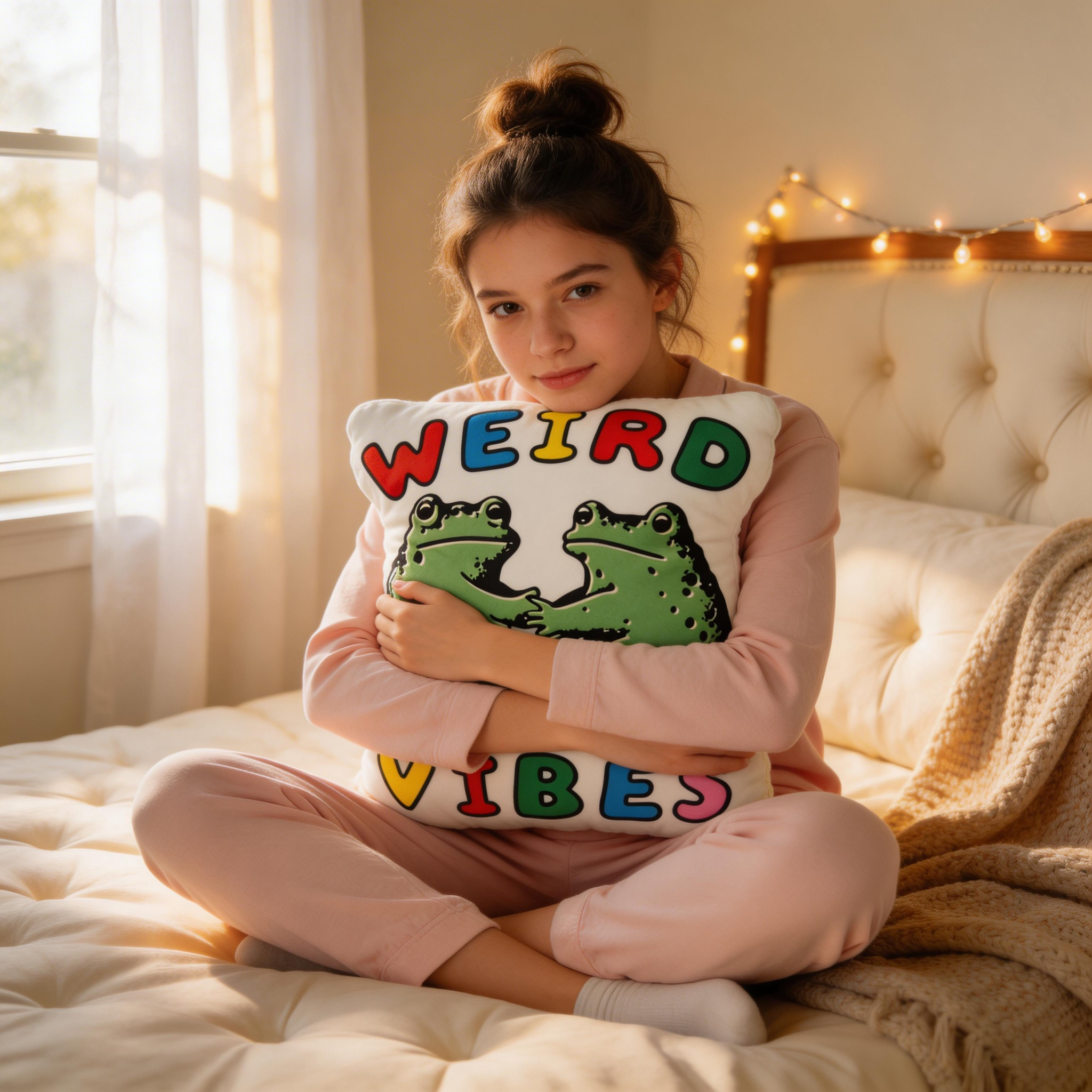 Purplehecate Weird Frog Vibes Pillow