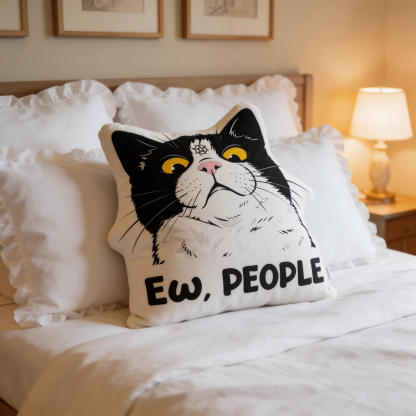 Purplehecate Ew People Cat Pillow