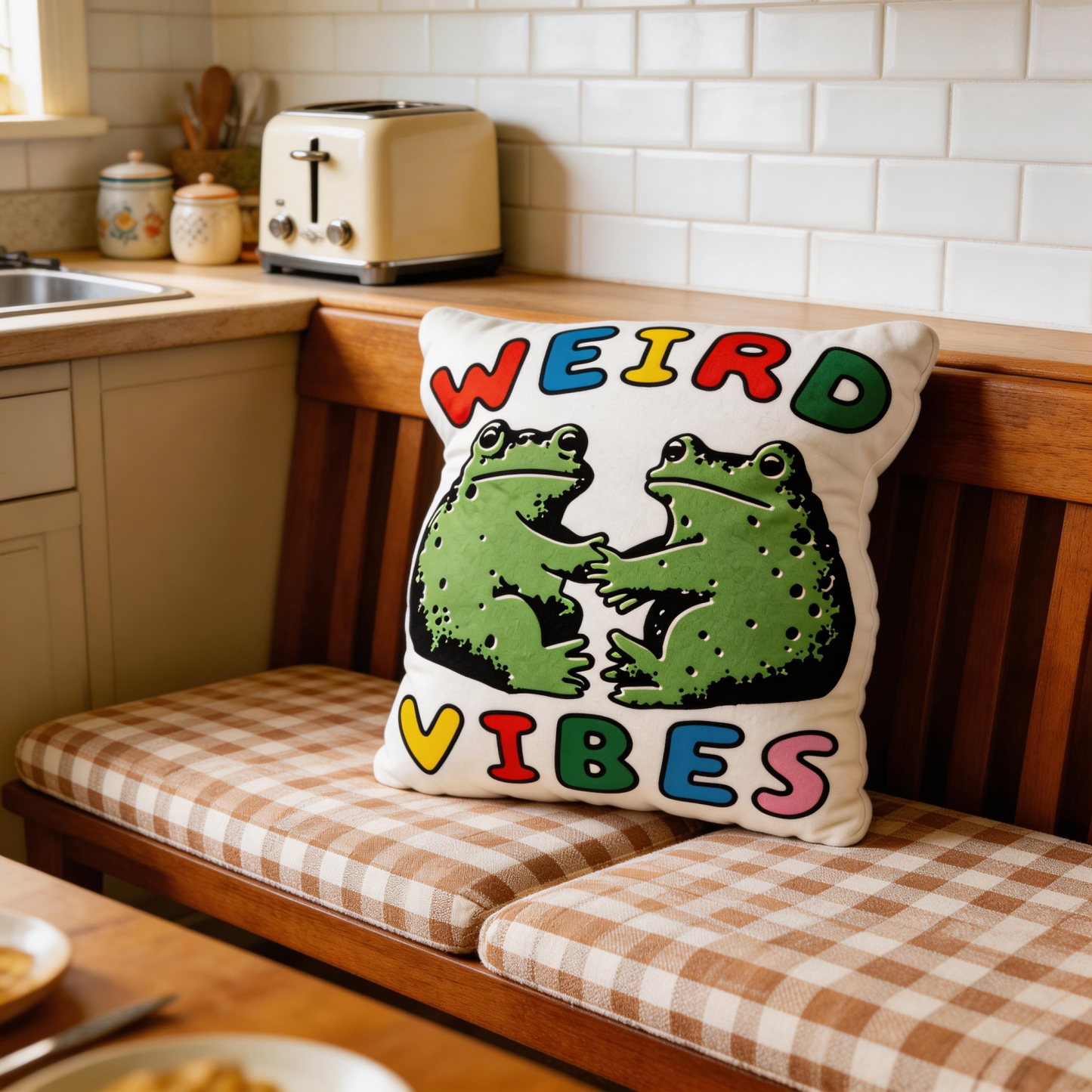 Purplehecate Weird Frog Vibes Pillow