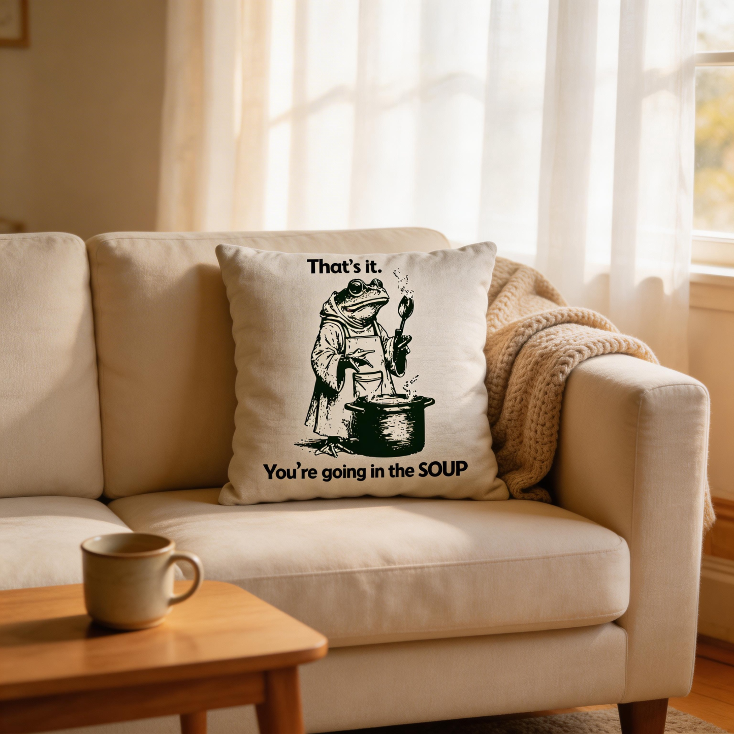 Purplehecate That's It You're Going in the Soup Pillow