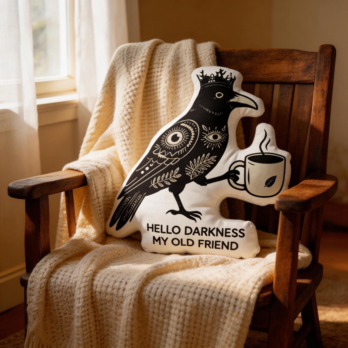 Purplehecate Hello Darkness My Old Friend Pillow