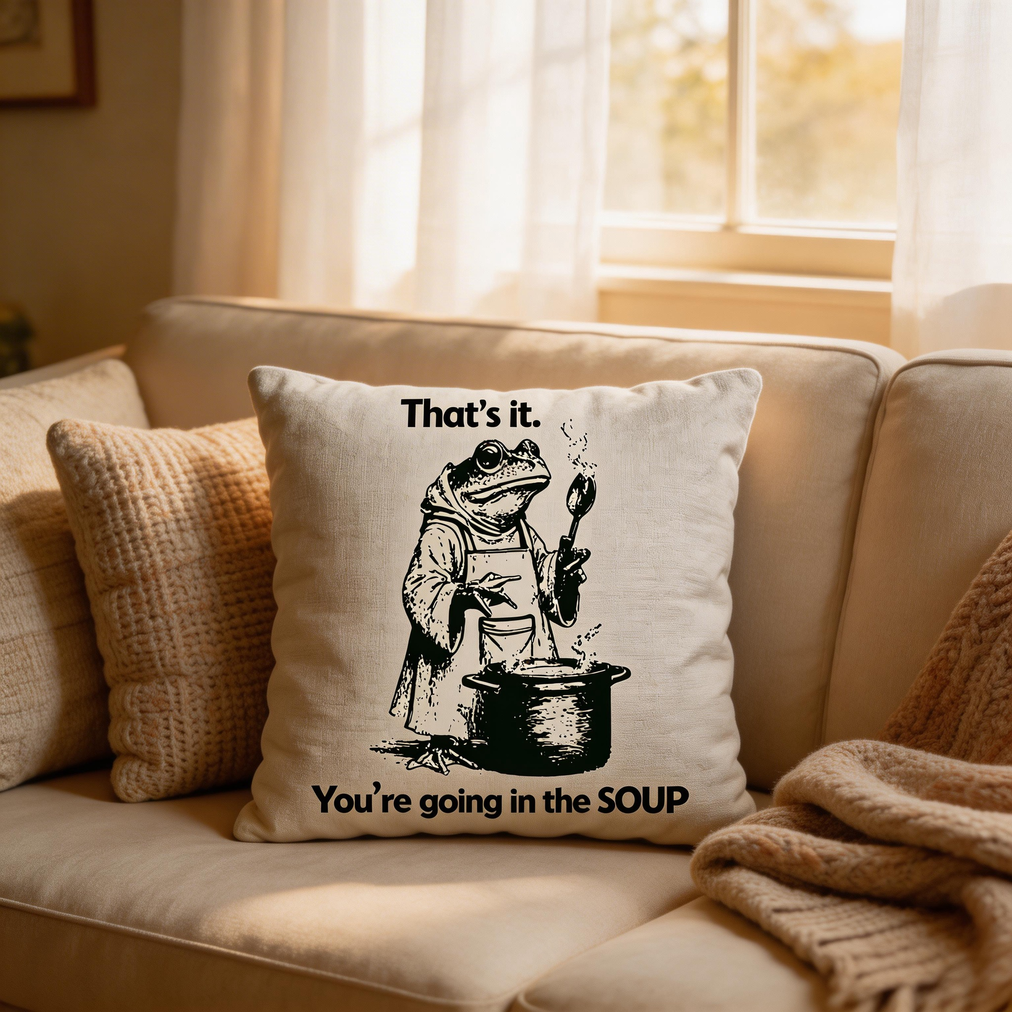 Purplehecate That's It You're Going in the Soup Pillow