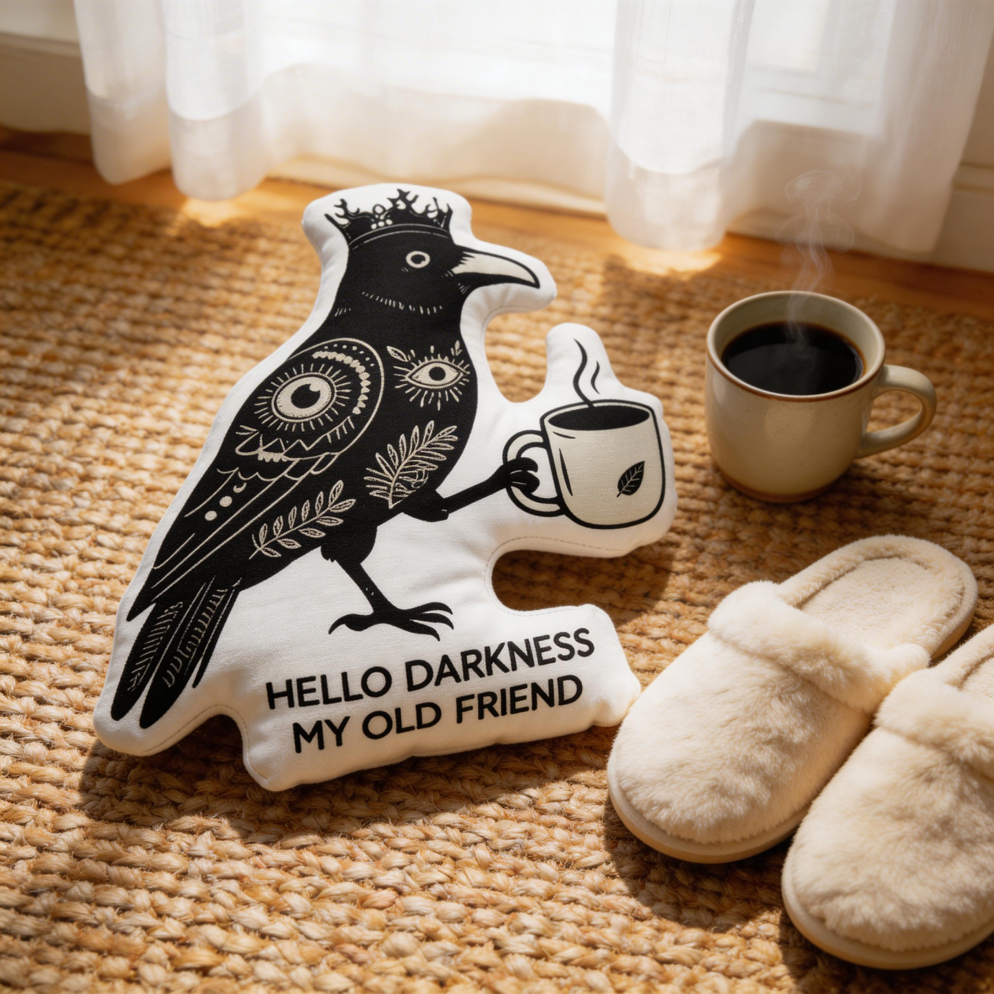 Purplehecate Hello Darkness My Old Friend Pillow