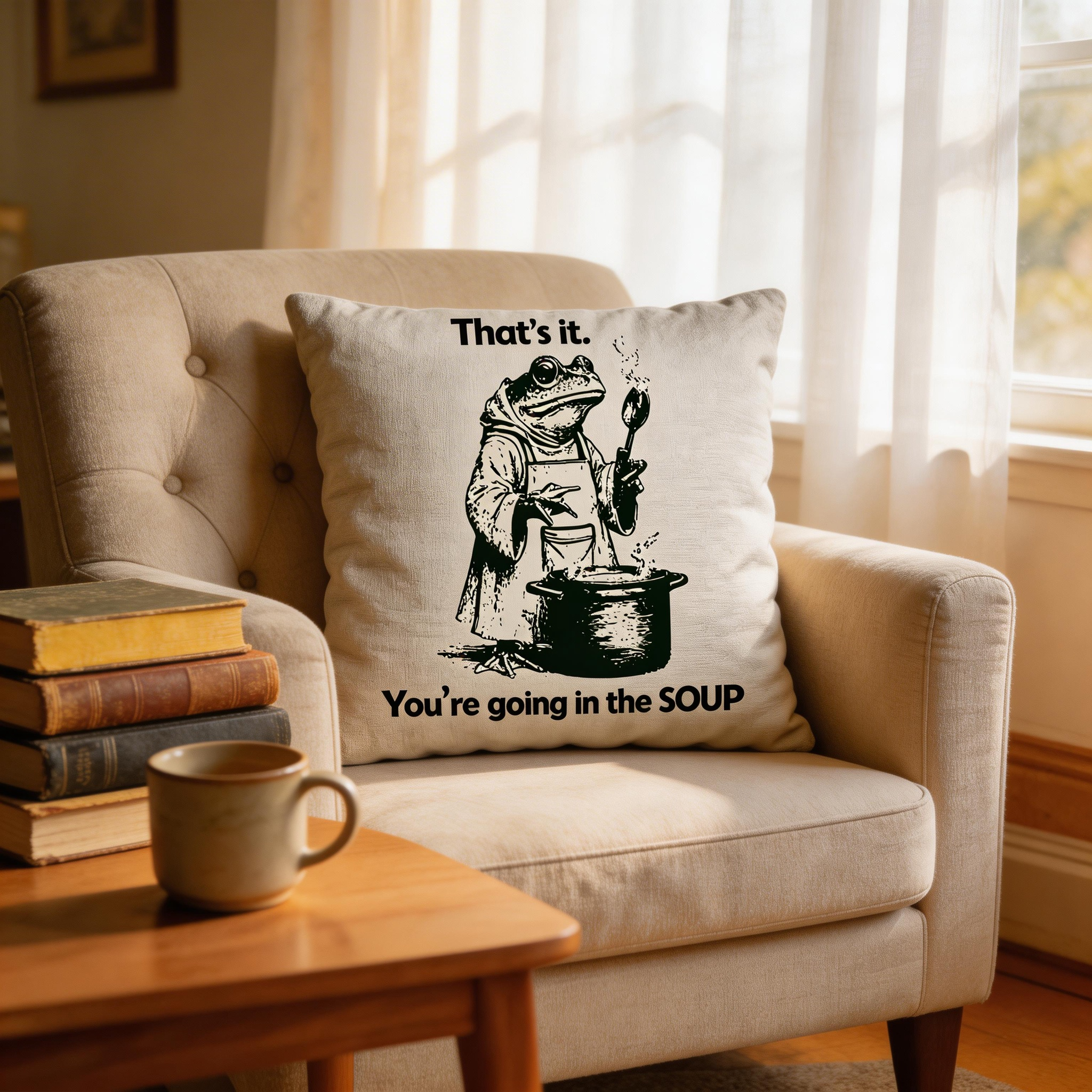 Purplehecate That's It You're Going in the Soup Pillow