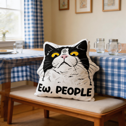 Purplehecate Ew People Cat Pillow