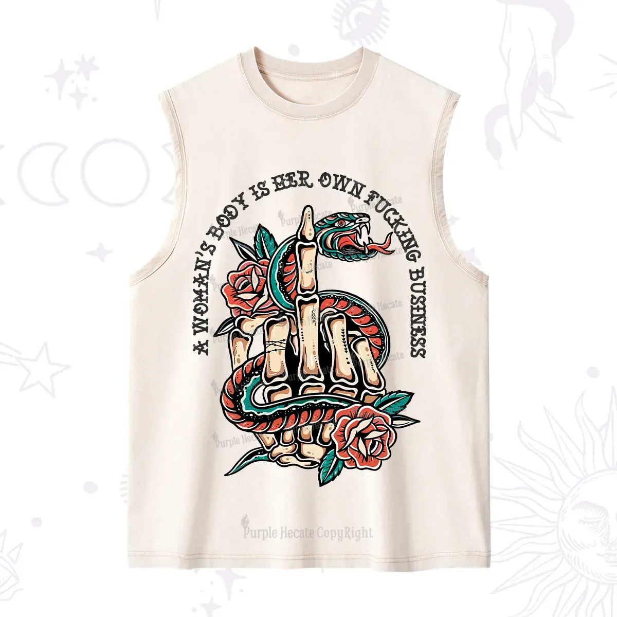 Purplehecate A Women’s Body Is Her Washed Tank