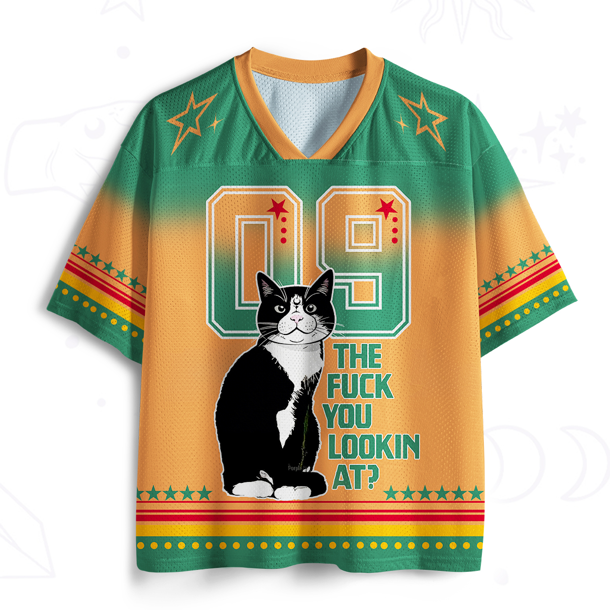 Purplehecate The Fuck You Lookin At Mesh Jersey