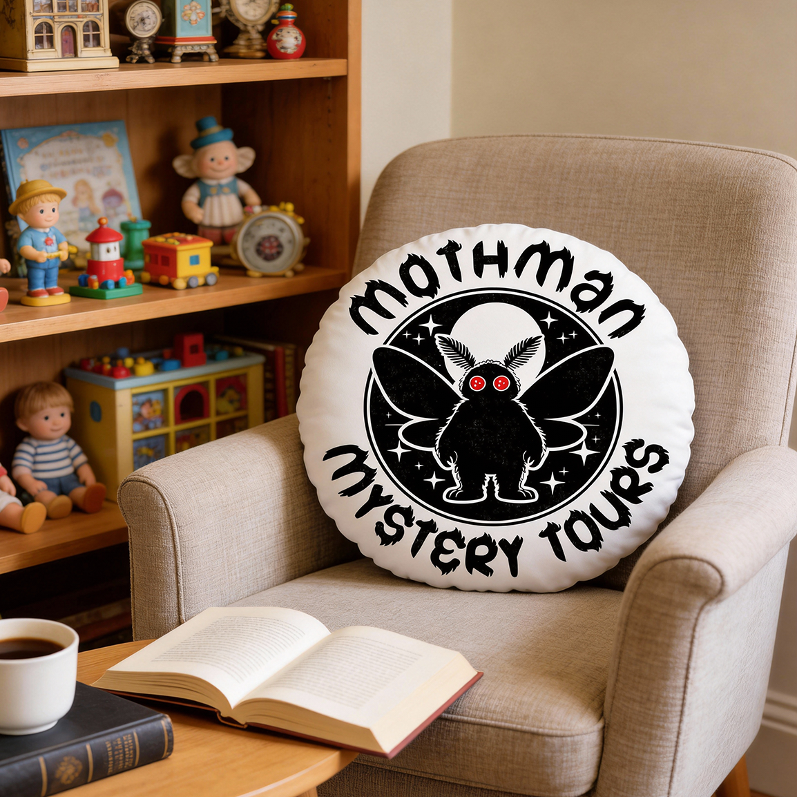 Purplehecate Mothman Mystery Tours Pillow