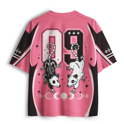 Purplehecate Moonlit Skeleton Rats Mesh Jersey