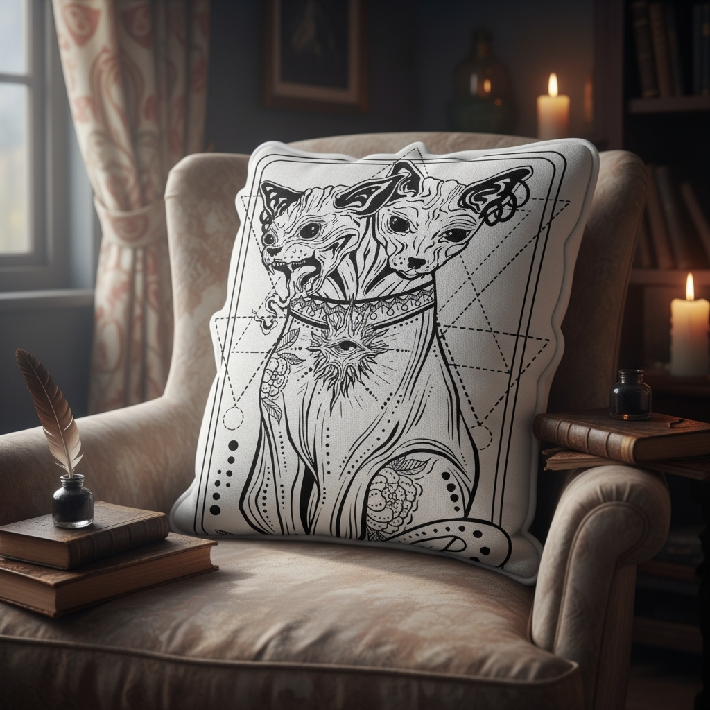 Purplehecate The Cat Goddess Bastet Pillow