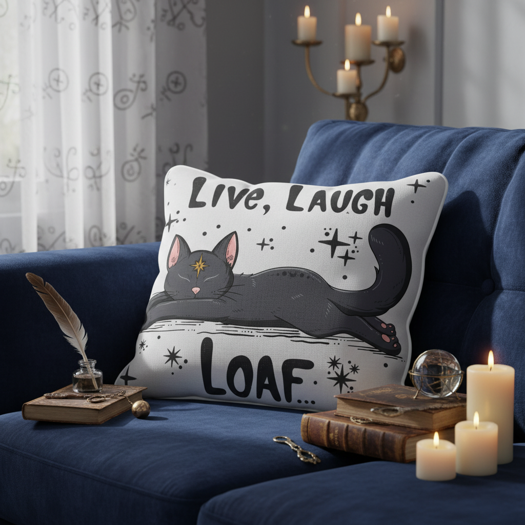 Purplehecate Live Laugh Loaf Pillow