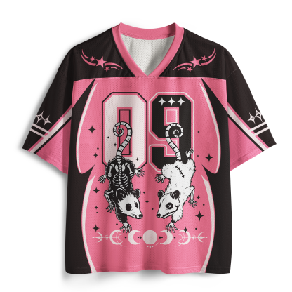 Purplehecate Moonlit Skeleton Rats Mesh Jersey