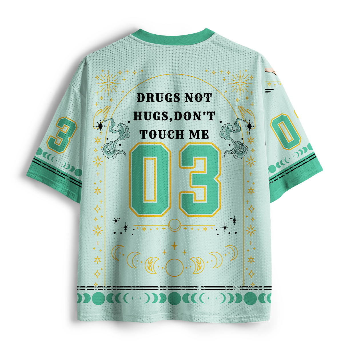 Purplehecate Drugs Not Hugs Mesh Jersey