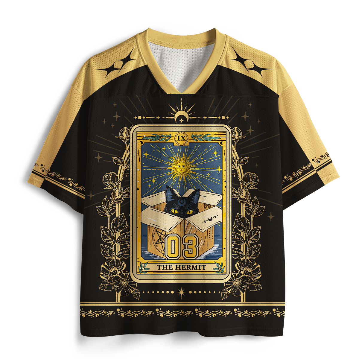 Purplehecate The Hermit Cat Tarot Card Mesh Jersey