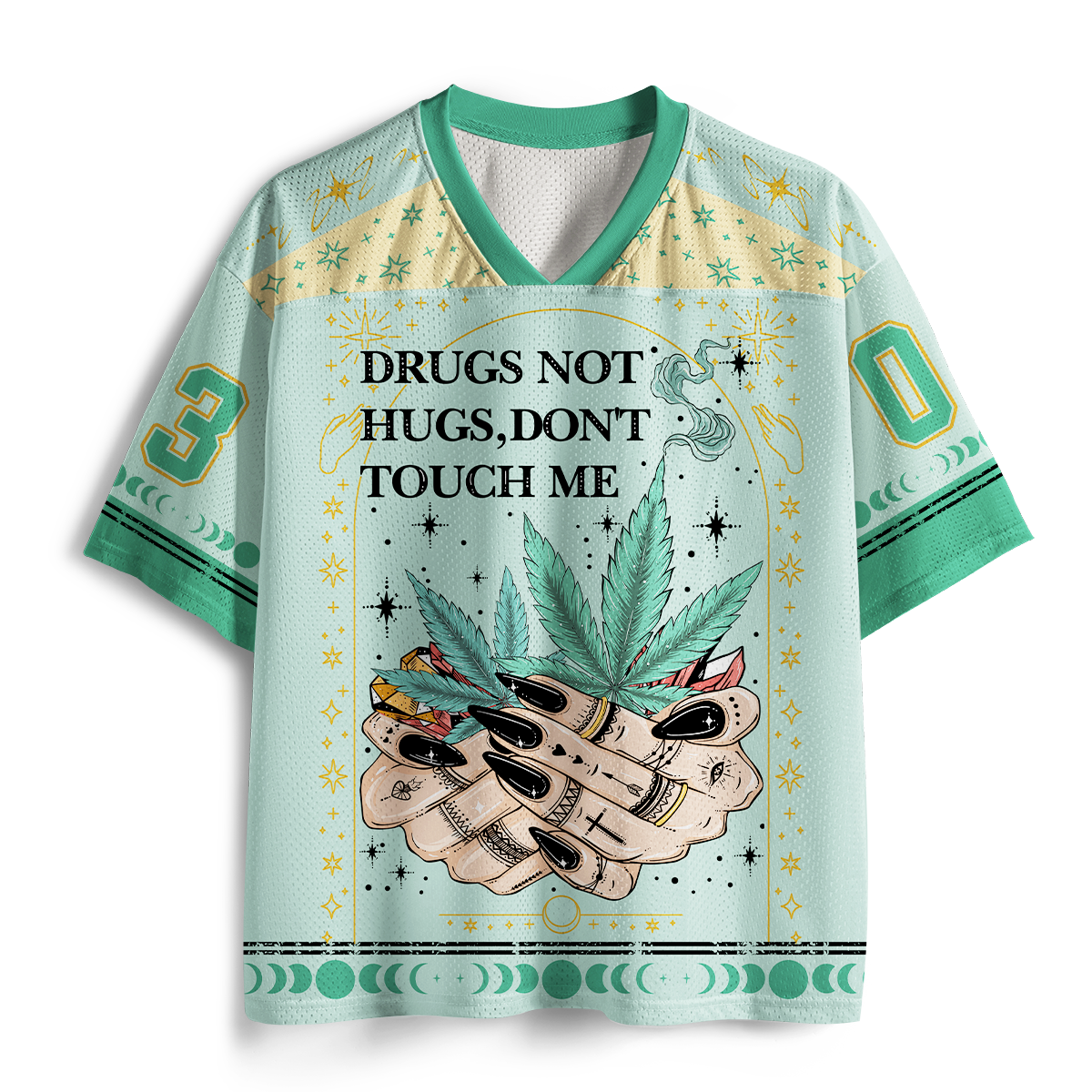 Purplehecate Drugs Not Hugs Mesh Jersey