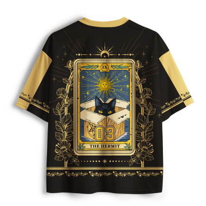 Purplehecate The Hermit Cat Tarot Card Mesh Jersey