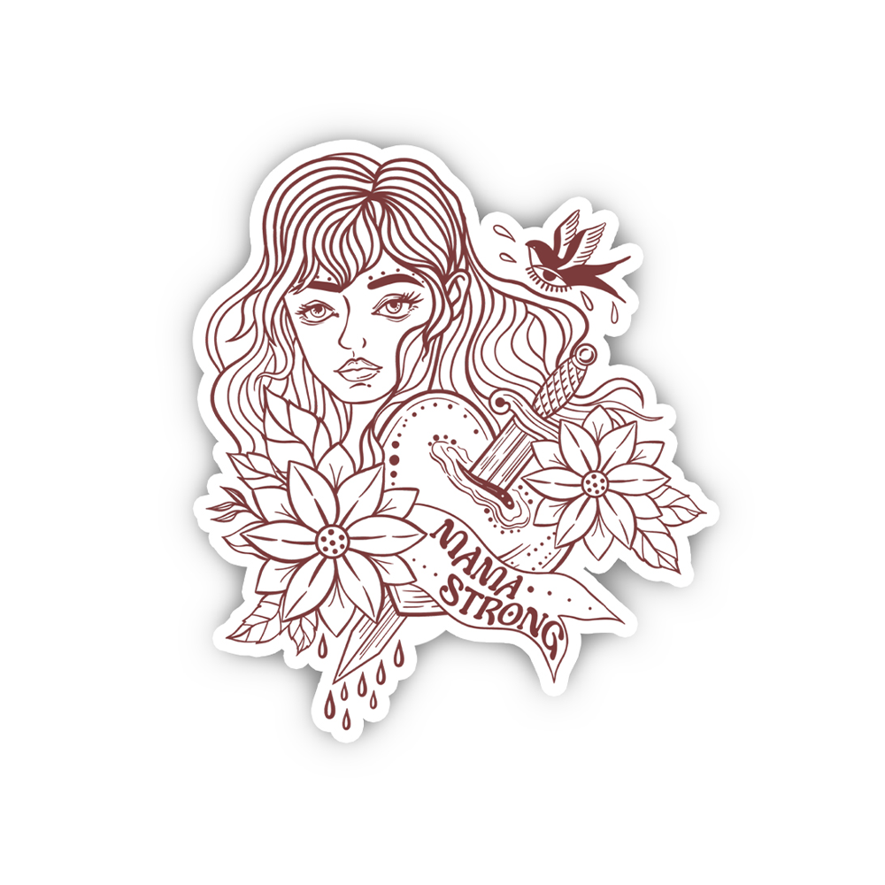 Purplehecate Mama Strong Sticker