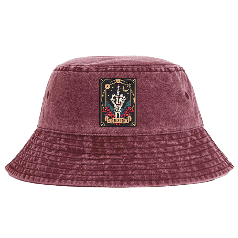 Purplehecate The Zero Fucks Given Bucket Hat
