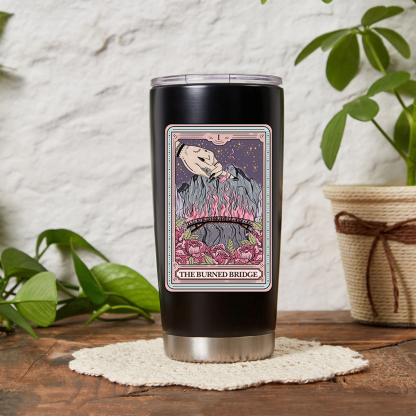 Purplehecate The Burned Bridge Tarot Tumbler