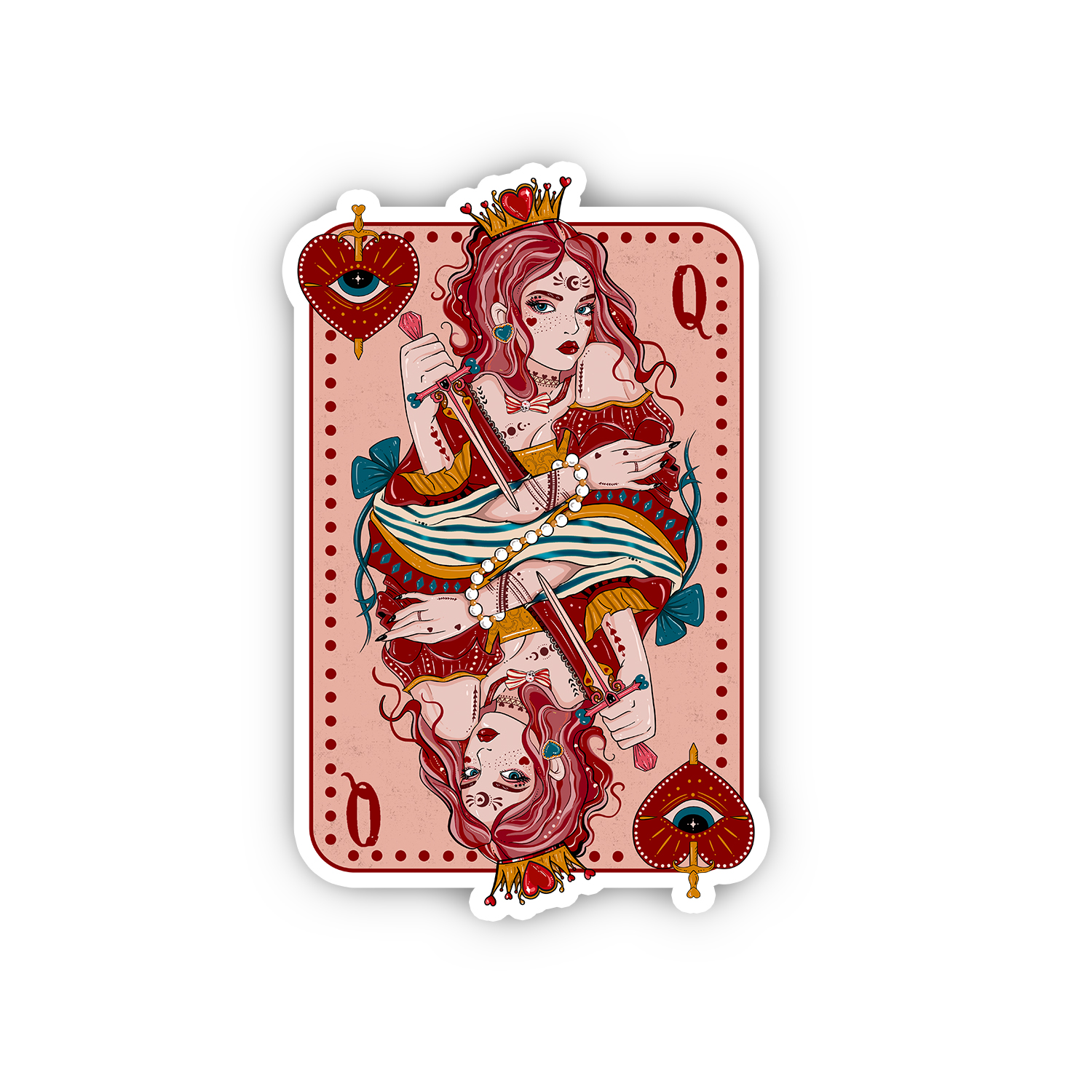 Purplehecate Queen of Hearts Sticker