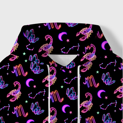 Purplehecate Scorpio Spirit Zodiac All-Over Print Hoodie
