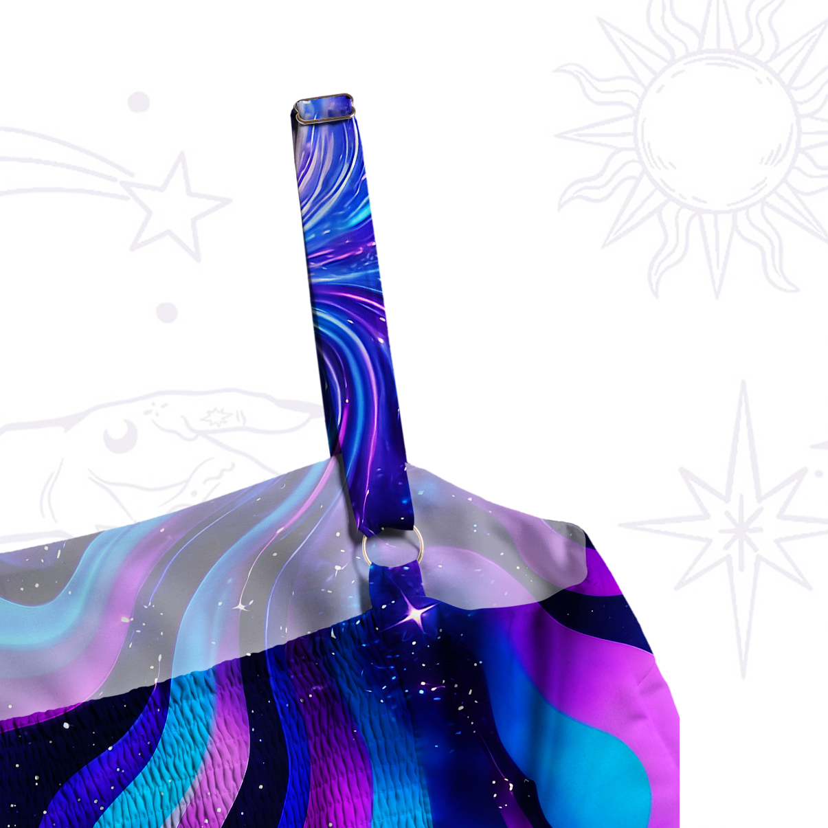 Purplehecate Galactic Heart Wide Straps Maxi Dress