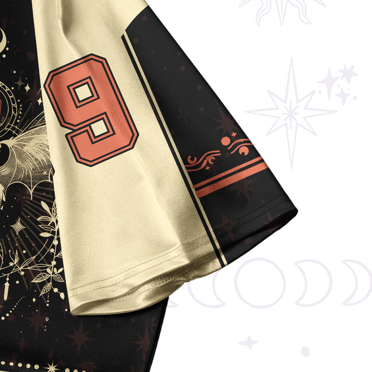 Purplehecate Celestial Dragon Moon Phase Crop Jersey Top